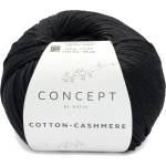 Katia Cotton Cashmere 89 Black Плетива прежда (CC 89)