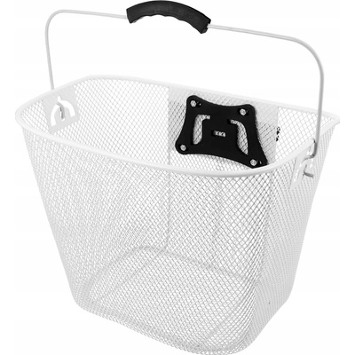 Predný košík na bicykel Carcommerce 61094 biely