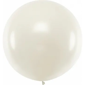 PartyDeco Кръгъл латексов джъмбо балон прозрачен 1 м