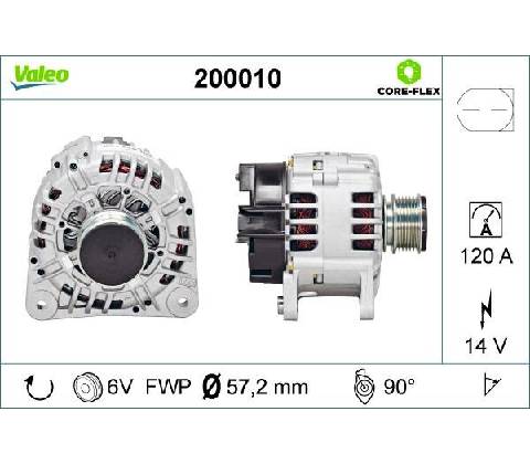 Alternátor VALEO 200010