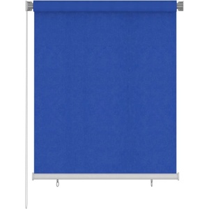 vidaXL Външна ролетна щора, 125(Ш)x140(В) см, синя, HDPE (312838)