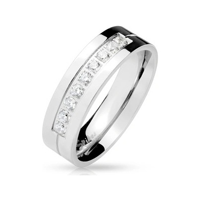 Šperky4U ocelový prsten se zirkony OPR1662