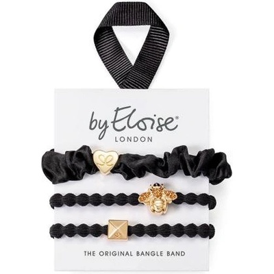 By Eloise London Set Bee Black комплект ластици за коса