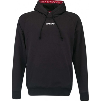 CCM Mikina CCM Team Fleece Pullover Hoodie JR, čierna