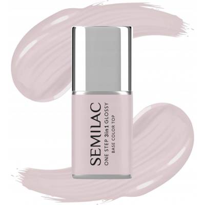 Hybridní lak Semilac Růžový One Step 3v1 Glossy 7ml S610 Barely Pink