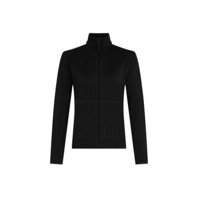 Icebreaker Merino 400 Realfleece Descender LS Zip Women Černá