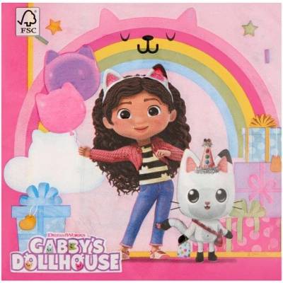 Decorata Party Dreamworks Gabby's Dollhouse servítky 2V 33x33 cm 20 ks