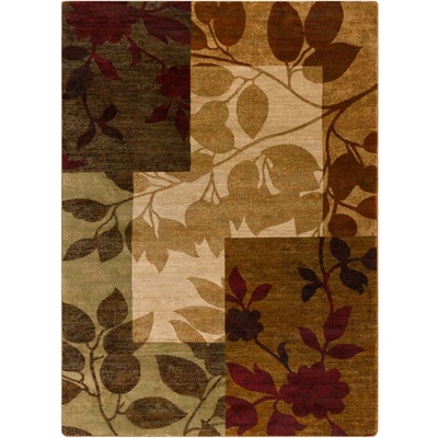 Nej-koberce Royal 5282 listí béžový / zelený