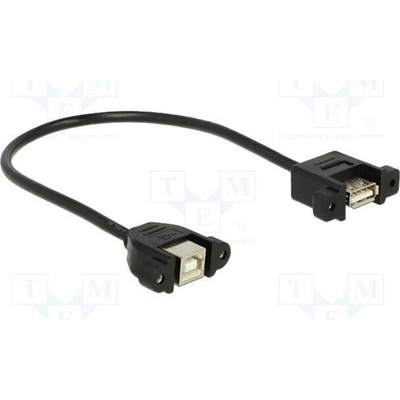 Delock 85107 USB 2.0 USB A zásuvka USB B zásuvka 0,25m černý