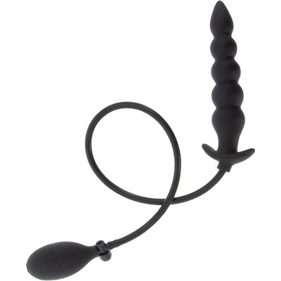 Hidden Desire Inflatable Ribbed Plug Advance Black