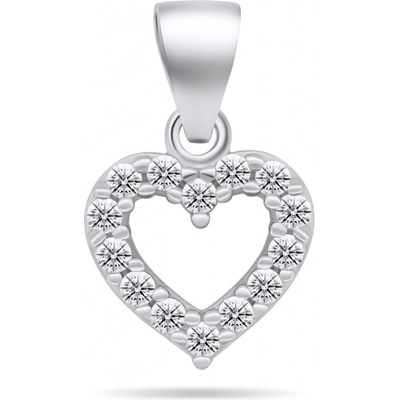 Brilio Silver stříbrný přívěsek se zirkony Malé srdce PT86W