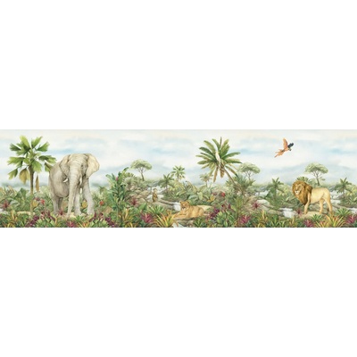 AG Design WBD-8135 Samolepicí bordura Džungle, rozměry 5 m x 9,7 cm