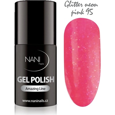 NANI Gel lak Amazing line Glitter Neon Pink 5 ml