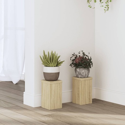 vidaXL Стойки за растения 2 бр дъб сонома 10x10x18 см инженерно дърво (852881)