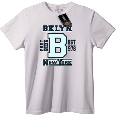 NOONEBRAND Тениска BKLYN Б New York - 2XL, White