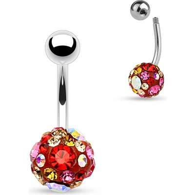 Marre piercing do pupíku s krystalky HWNST0114
