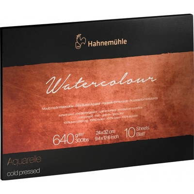 Hahnemühle Skicár 36 x 48cm na akvarel Collection Cold Press lepená väzba 640g/m2 10 listov