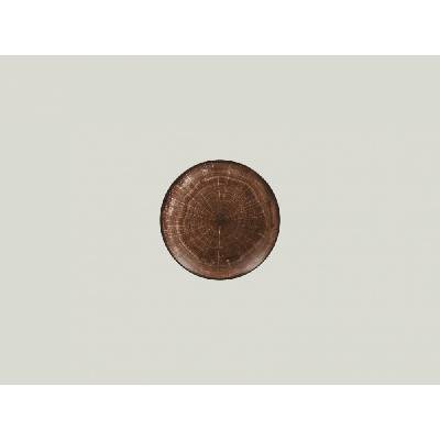 RAK Porcelain Woodart talíř dezertní coupe 15 cm tmavě hnědá RAK-WDNNPR15OB