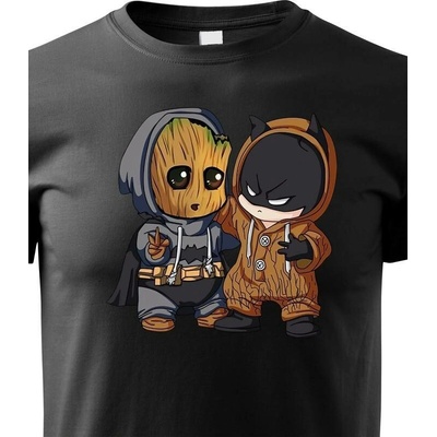 Dětské tričko Batman a Groot Černá Canvas Dětské tričko Bezvatriko.cz 1