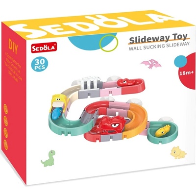 Sedola DIY Guľôčková dráha do vody Dino 30 ks