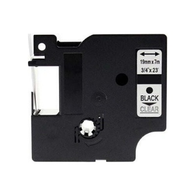 Alternativní páska Dymo 45800, S0720820, 19 mm x 7 m, černý tisk / průhledný podklad