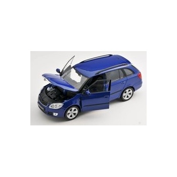 Welly Škoda Fabia Combi II 2009 modrá 1:24