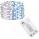 SPRINGOS LED reťaz Nano Duo 10 m 100 LED 3x AA biela modrá