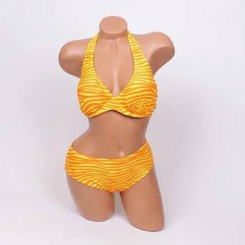 Image 1 of Бански в жълто и оранжево райе - чашка c