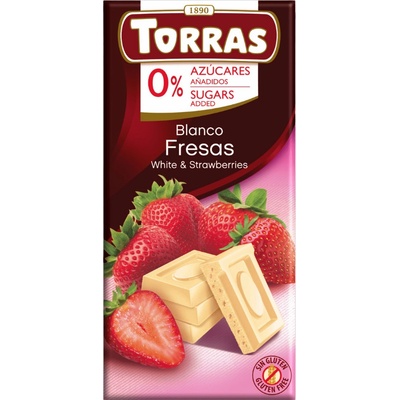 Torras Bílá s jahodami 75 g