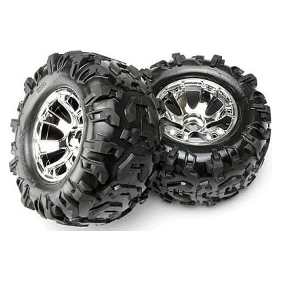 Traxxas колело 3.8", диск Geode сребърен S17, гума Canyon AT (2)