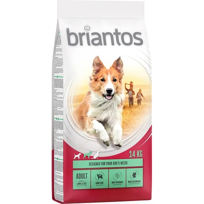 Briantos 2х14кг Adult Briantos суха храна за кучета - агнешко и ориз