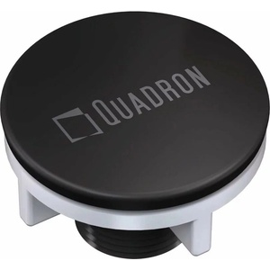 Quadron Уникален капак за отвор за кран Quadron с въглеродно черно покритие (M4439-BLM) Мивка за вграждане
