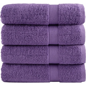 vidaXL Premium Hand Towels 4 pcs Purple 50x100 cm 600 gsm 100% Cotton - Untranslated (137354)