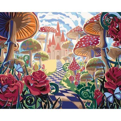 zuty Malování Podle Čísel Pohádková Krajina Se Zámkem 80 x 100 Cm Plátno Rám