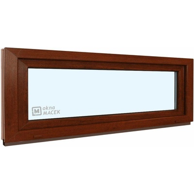 KNIPPING Plastové okno - 70 AD, 1500x500 mm, S, ořech Sklo: čiré, Barva, imitace: ořech/bílá (jednostranně)