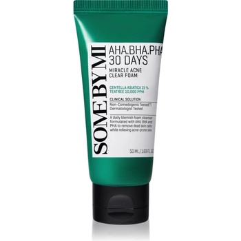 Some By Mi AHA∙BHA∙PHA 30 Days Miracle Acne Clear Foam дълбокопочистваща пяна за проблемна кожа, акне 50ml
