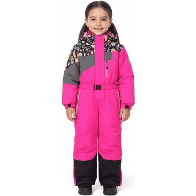 DÍVČÍ ZIMNÍ KOMBINÉZA SE ZVÍŘÁTKY NOVINKA Růžová – Zboží Dáma