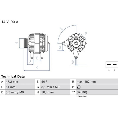 BOSCH 0 986 085 050 generátor (0986085050)