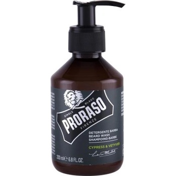 PRORASO Cypress & Vetyver Beard Wash шампоан за брада с аромат на кипарис и ветивер 200 ml за мъже