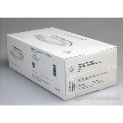 Fagron CapsiCards žel. kapsule vel´. 1 biele 1100 ks kartón 22x50 ks 1 bal. 1x1 set