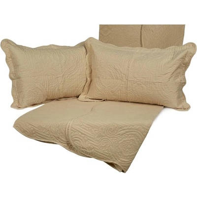 ШАЛТЕ ЕДИНИЧНО С 1бр КАЛЪФКА 150x220см БЕЖОВО (10840)