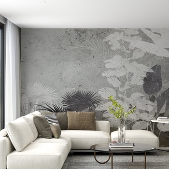 Decono Фототапет Флора в Сиво