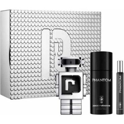 Paco Rabanne Phantom Подаръчен комплект за мъже Размер EDT 100 ml + 150 ml дезодорант спрей + EDT 10 ml