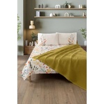 Rakla Комплект за спалня с кувертюра Rakla - Fayette, 4 части, Mustard (Rakla 264)