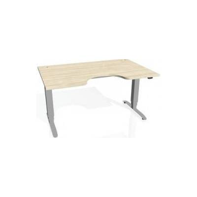 Hobis Pracovný stôl Motion Ergo, ZO, 3S, 140x61-128,x90 cm, agát/sivá