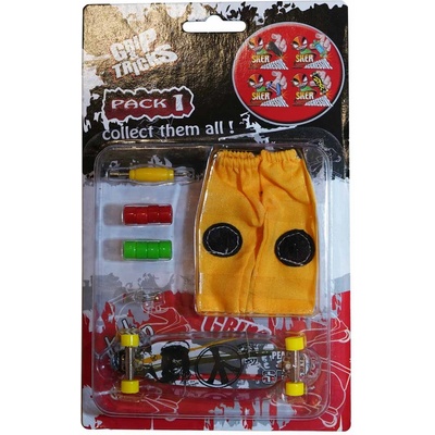 Grip & Tricks Комплект играчка за пръсти long board, сив (gt-f-lbp-grey)