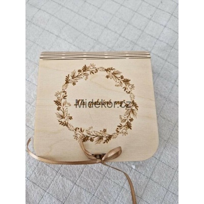 Dřevěná krabička na peníze Viktorie Přírodní – Zboží Mobilmania