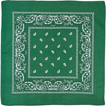 MFH Шал, зелено-черен, приблизително 55 x 55 cm, памук (16403B)