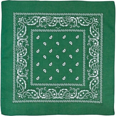 MFH Шал, зелено-черен, приблизително 55 x 55 cm, памук (16403B)