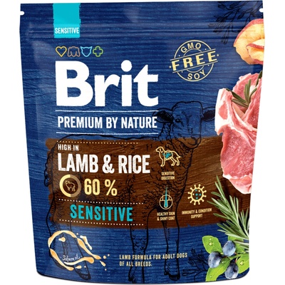 Brit Premium by Nature granuly Sensitive jahňa 1 kg